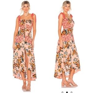 FREE PEOPLE Loverboy Dress MAXI Size 10 Buttom Up
